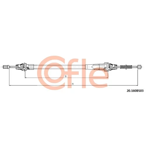 Ťažné lanko parkovacej brzdy COFLE 92.20.160B503