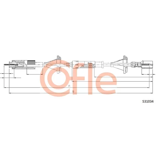 Hriadeľ tachometra COFLE S31034