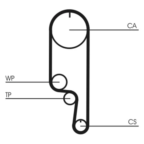 Ozubený remeň CONTINENTAL - CONTITECH CT1008 - obr. 1