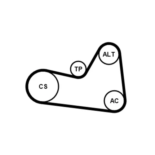 Ozubený klinový remeň - Sada CONTINENTAL - CONTITECH 6PK1026K1 - obr. 1