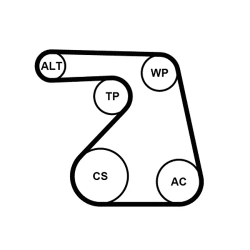 Vodné čerpadlo + sada klinového remeňa CONTINENTAL - CONTITECH 6PK1217WP1