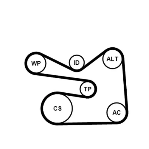 Vodné čerpadlo + sada klinového remeňa CONTINENTAL - CONTITECH 6PK1733WP3