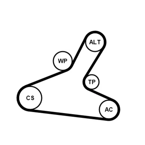 Vodné čerpadlo + sada klinového remeňa CONTINENTAL - CONTITECH 7PK1165WP1 - obr. 1