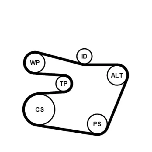 Vodné čerpadlo + sada klinového remeňa CONTINENTAL - CONTITECH 6PK1538WP1 - obr. 1