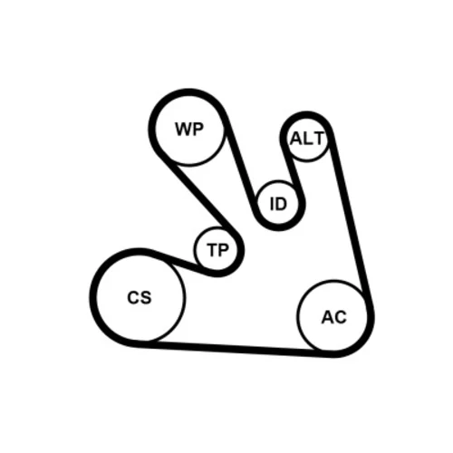 Vodné čerpadlo + sada klinového remeňa CONTINENTAL - CONTITECH 7PK1705WP1 - obr. 1