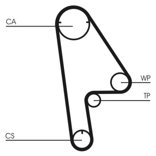 Ozubený remeň CONTINENTAL - CONTITECH CT1001 - obr. 1