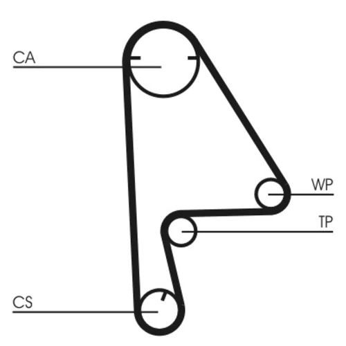 Ozubený remeň CONTINENTAL - CONTITECH CT1082 - obr. 1