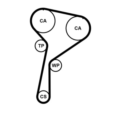 Ozubený remeň CONTINENTAL - CONTITECH CT1244 - obr. 1