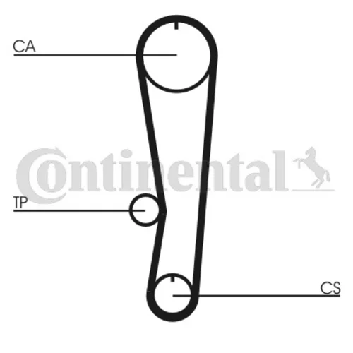 Ozubený remeň CONTINENTAL - CONTITECH CT824 - obr. 1