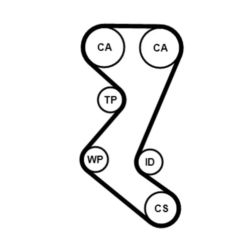 Ozubený remeň CONTINENTAL - CONTITECH CT1019 - obr. 1