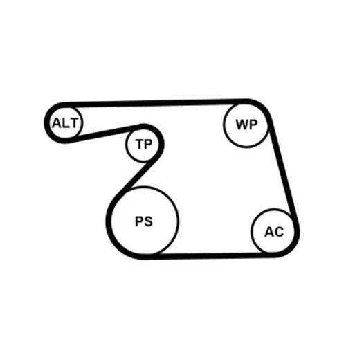 Vodné čerpadlo + sada klinového remeňa CONTINENTAL - CONTITECH 6PK1318WP1