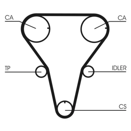 Ozubený remeň CONTINENTAL - CONTITECH CT1047 - obr. 1