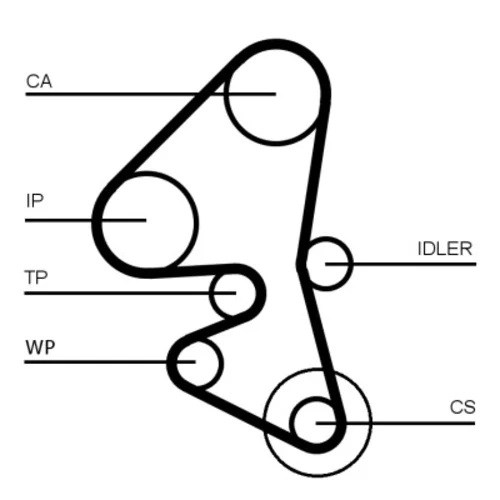 Ozubený remeň CONTINENTAL - CONTITECH CT1162 - obr. 1