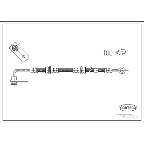 Brzdová hadica CORTECO 19032383