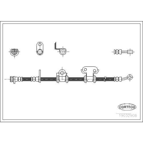 Brzdová hadica CORTECO 19032908