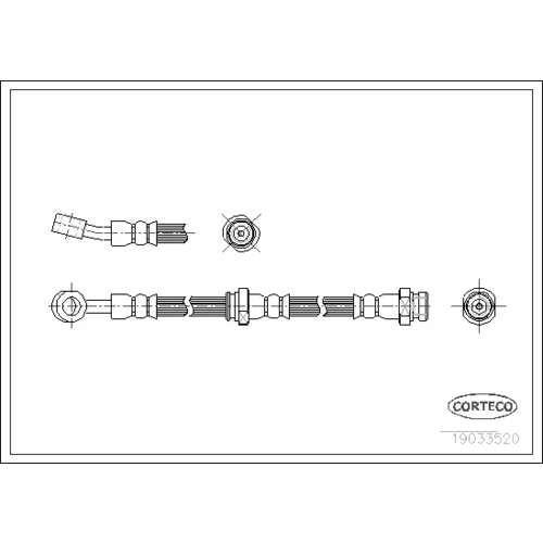 Brzdová hadica CORTECO 19033520