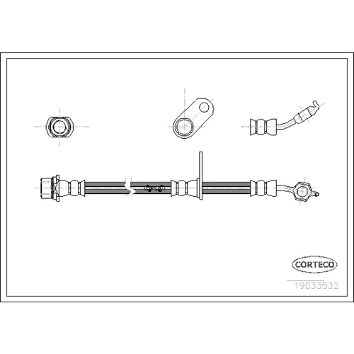 Brzdová hadica CORTECO 19033532