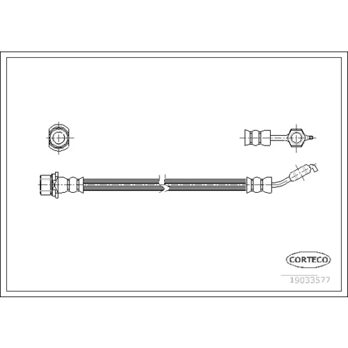 Brzdová hadica CORTECO 19033577