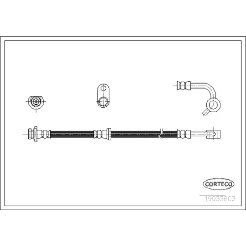 Brzdová hadica CORTECO 19033603