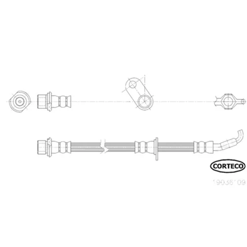 Brzdová hadica CORTECO 19036109