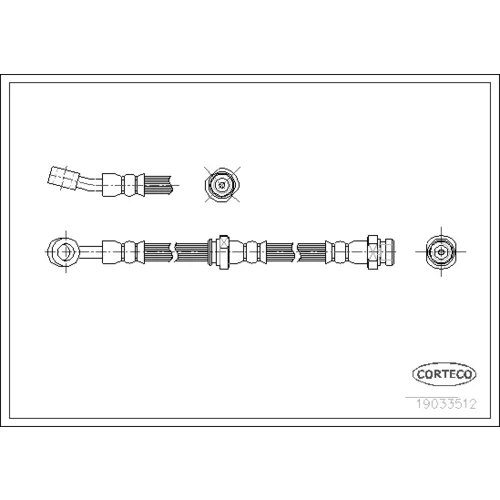 Brzdová hadica CORTECO 19033512