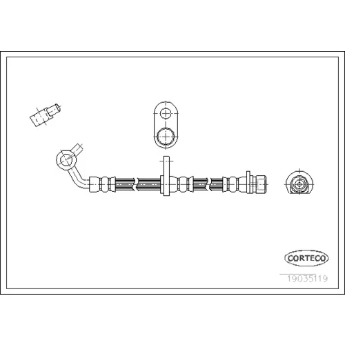 Brzdová hadica CORTECO 19035119