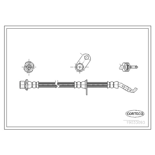 Brzdová hadica CORTECO 19033093