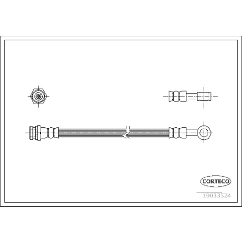 Brzdová hadica CORTECO 19033524
