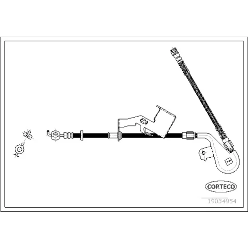 Brzdová hadica CORTECO 19034954