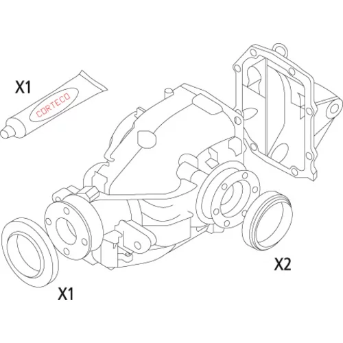 Sada tesnení diferenciálu CORTECO 19535823 - obr. 2