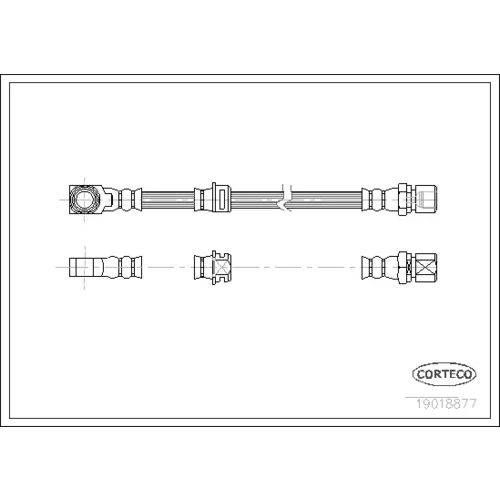 Brzdová hadica CORTECO 19018877