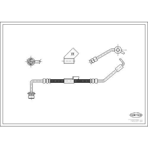 Brzdová hadica CORTECO 19032130