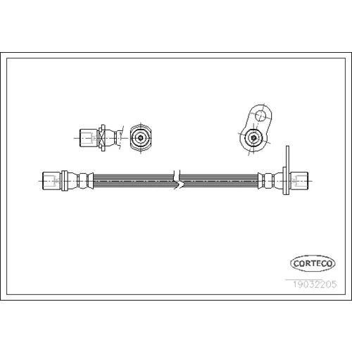 Brzdová hadica CORTECO 19032205