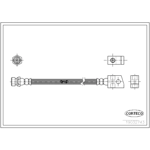 Brzdová hadica CORTECO 19032743