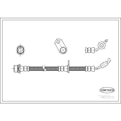 Brzdová hadica CORTECO 19033101