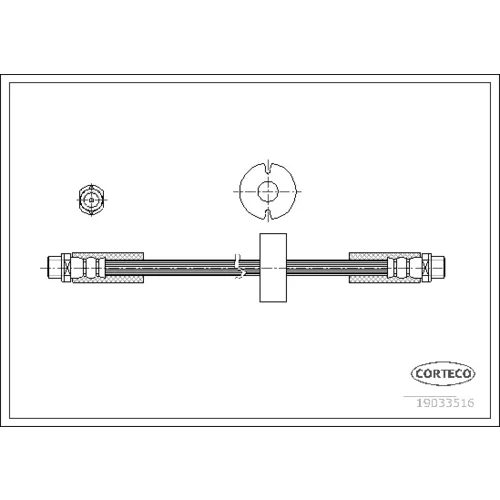 Brzdová hadica CORTECO 19033516