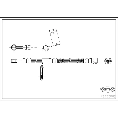 Brzdová hadica CORTECO 19033582