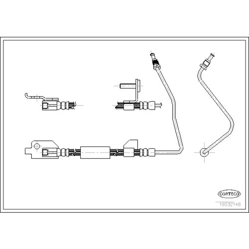Brzdová hadica CORTECO 19032148
