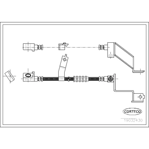 Brzdová hadica CORTECO 19032430