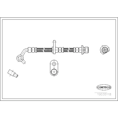 Brzdová hadica CORTECO 19035118