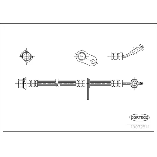 Brzdová hadica CORTECO 19032514