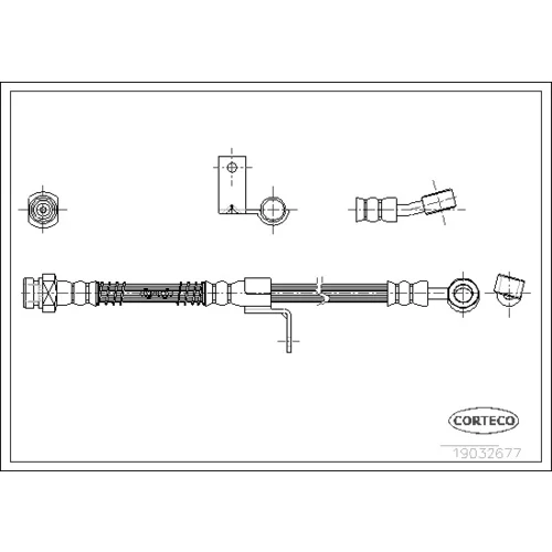 Brzdová hadica CORTECO 19032677