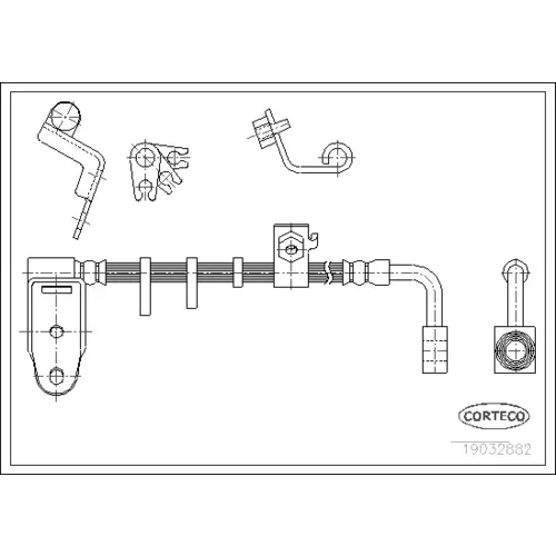 Brzdová hadica CORTECO 19032882