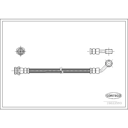 Brzdová hadica CORTECO 19033593