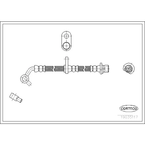 Brzdová hadica CORTECO 19035117