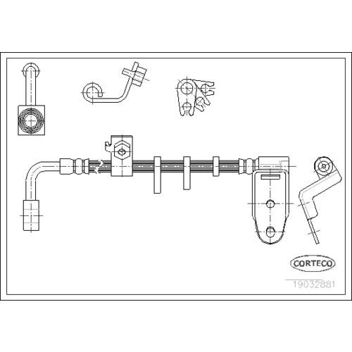 Brzdová hadica CORTECO 19032881