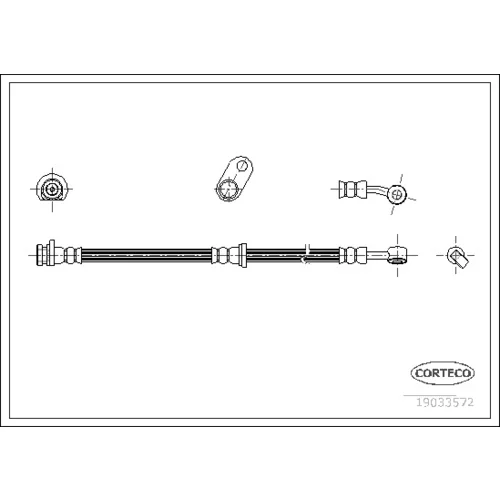 Brzdová hadica CORTECO 19033572