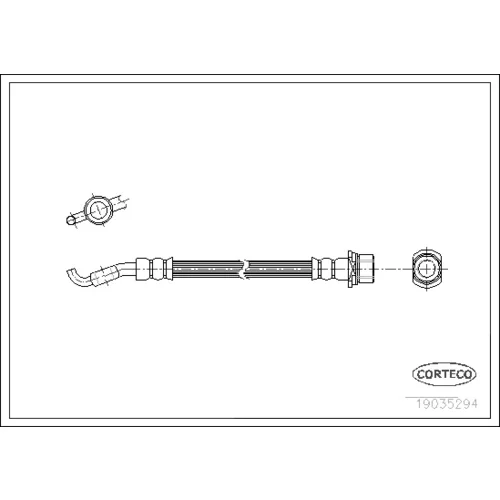 Brzdová hadica 19035294 /Corteco/