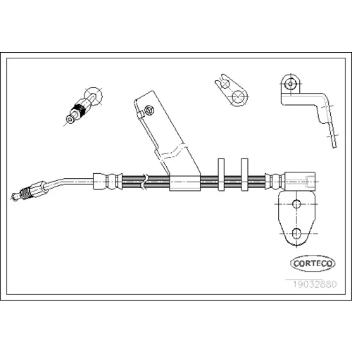 Brzdová hadica CORTECO 19032880