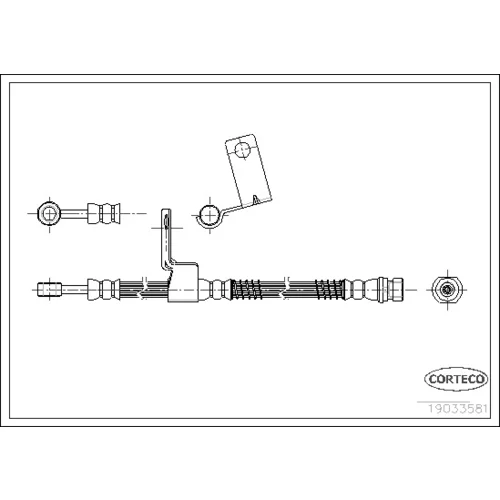 Brzdová hadica CORTECO 19033581